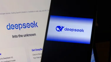 DeepSeek AI on a computer and a phone