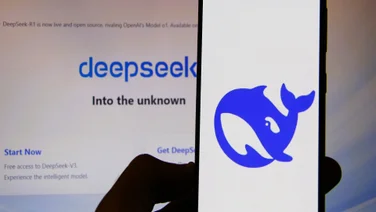 DeepSeek on a phone and desktop