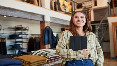 Business owner in a retail store