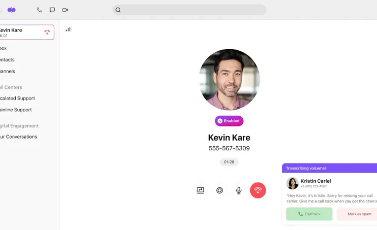Dialpad's AI transcription features