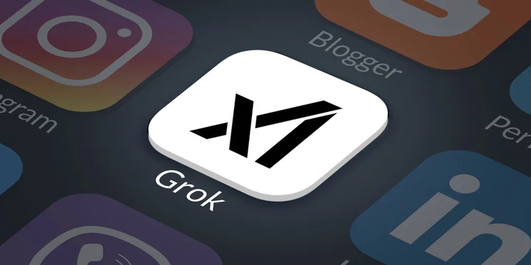 Grok icon on phone screen