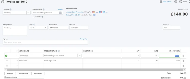 QuickBooks lets you set up recurring invoices, automatic invoice sending, and more