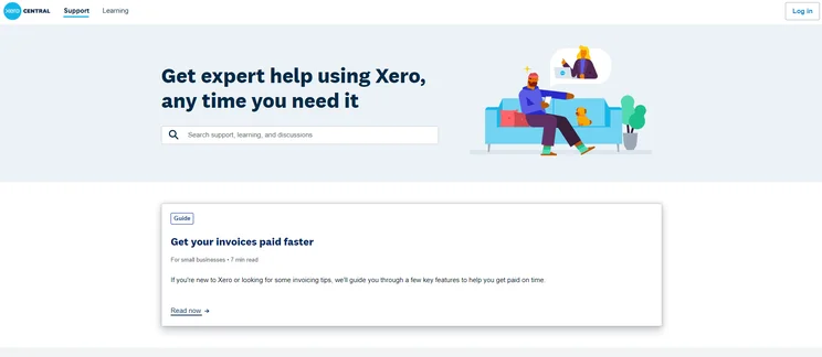 Xero offers tons of resources to help you resolve issues independently