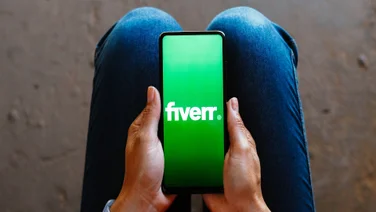 Fiverr app on a phone