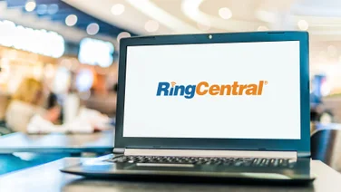 RingCentral logo on laptop screen