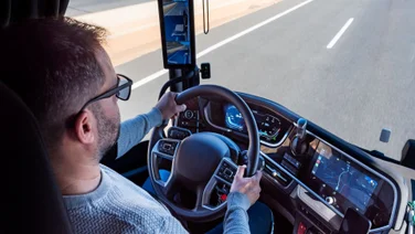 Trucker in Cab