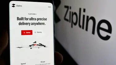 Zipline app open with logo in background
