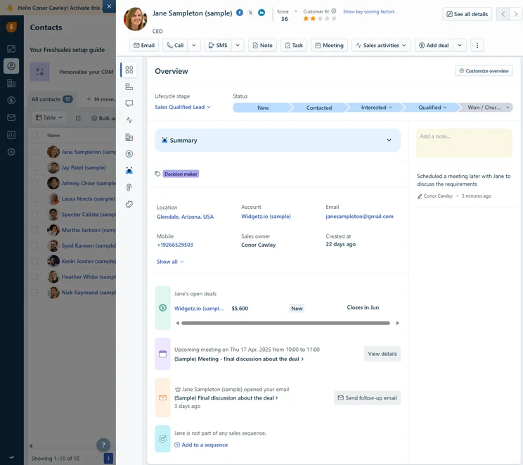 Contact entries provide a lot of data to help our customers in the long run. Source: Tech.co testing