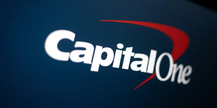 Capital One logo on dark background