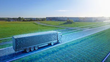 Driverless Truck on Highway