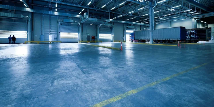 A nearly empty truck hanger