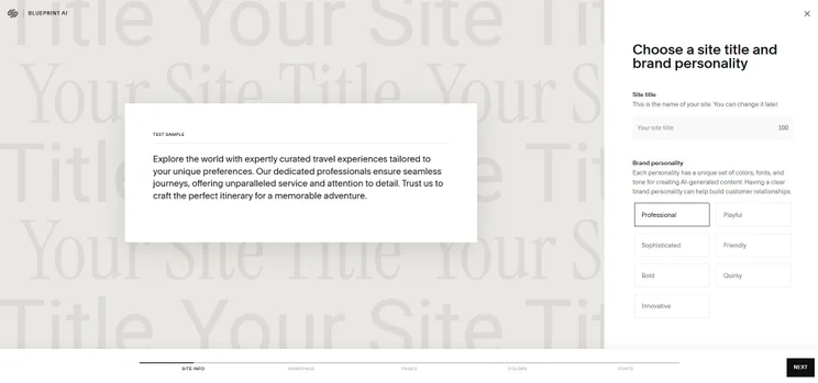 Squarespace AI text sample. Source: Tech.co
