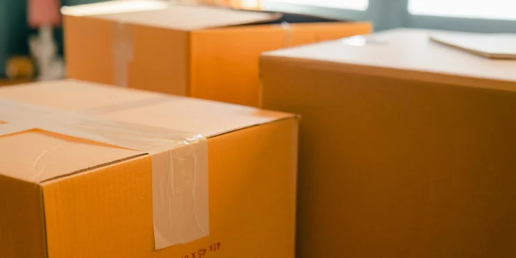 Some packages with tape