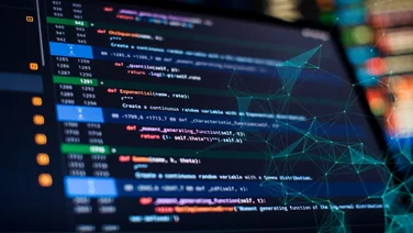 Source code on a computer screen