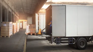 Truck being loaded