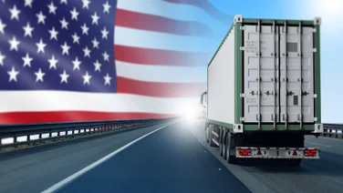 Truck American Flag