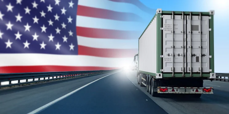 Truck American Flag