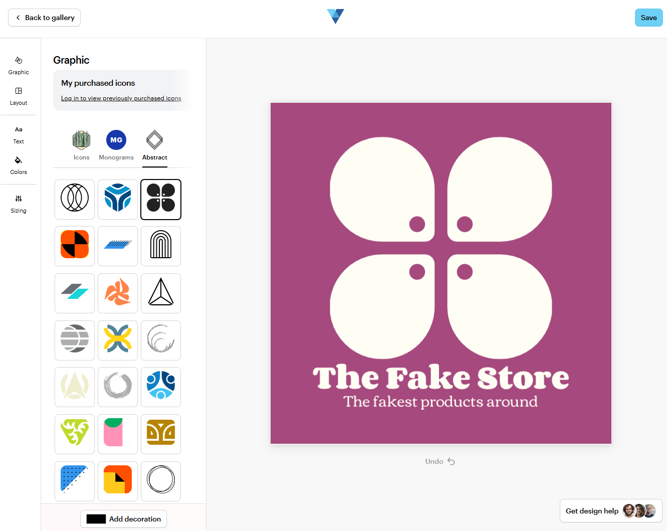 We were able to edit and customize the logos created by VistaPrint. Source: Tech.co testing