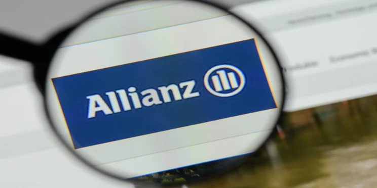 Allianz logo viewed through magnifying glass