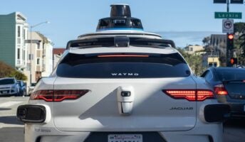 Waymo robotaxi spotted in California