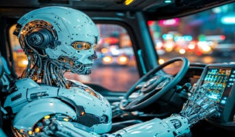 Robot driving truck