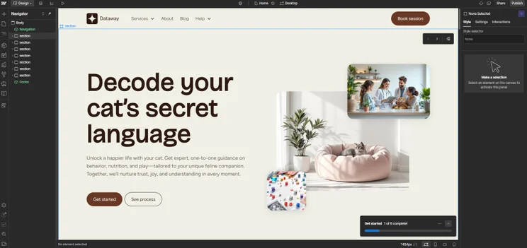 Webflow modern homepage
