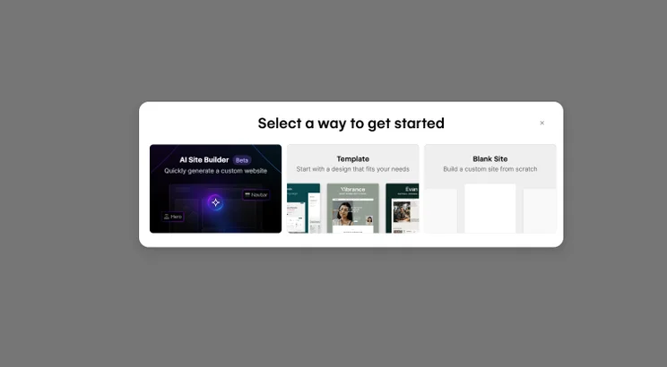 Webflow starter message