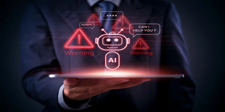 AI agent coming out of tablet screen