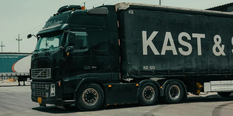 Commercial truck on a road