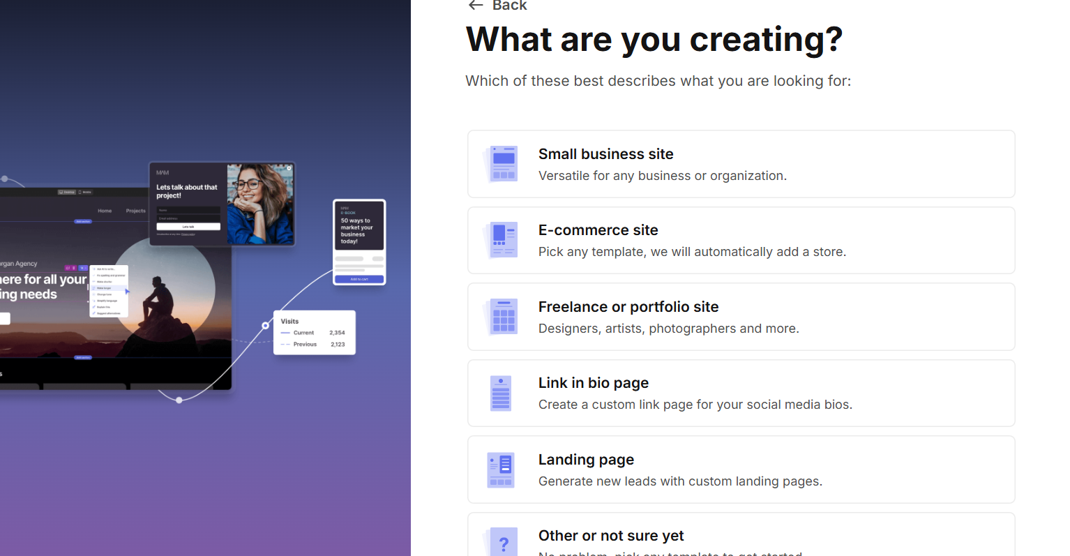 Screenshot of Pagecloud onboarding. Source: Tech.co testing