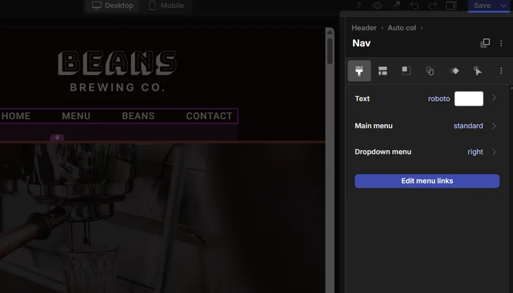 Screenshot of Pagecloud editor. Source: Tech.co testing