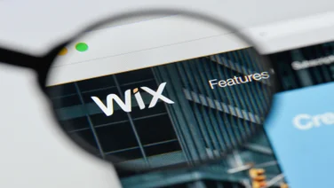 Wix website viewed through a magnifying glass