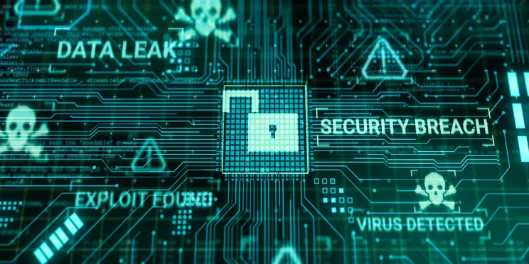 Graphic representing data breach
