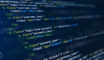Coding on a computer screen