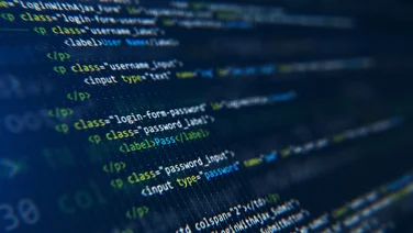 A closeup of some lines of code on a computer screen.