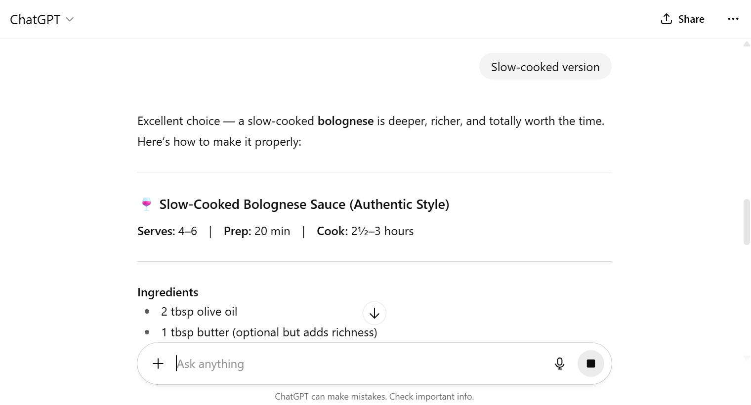 Screenshot of ChatGPT in action. Source: Tech.co testing