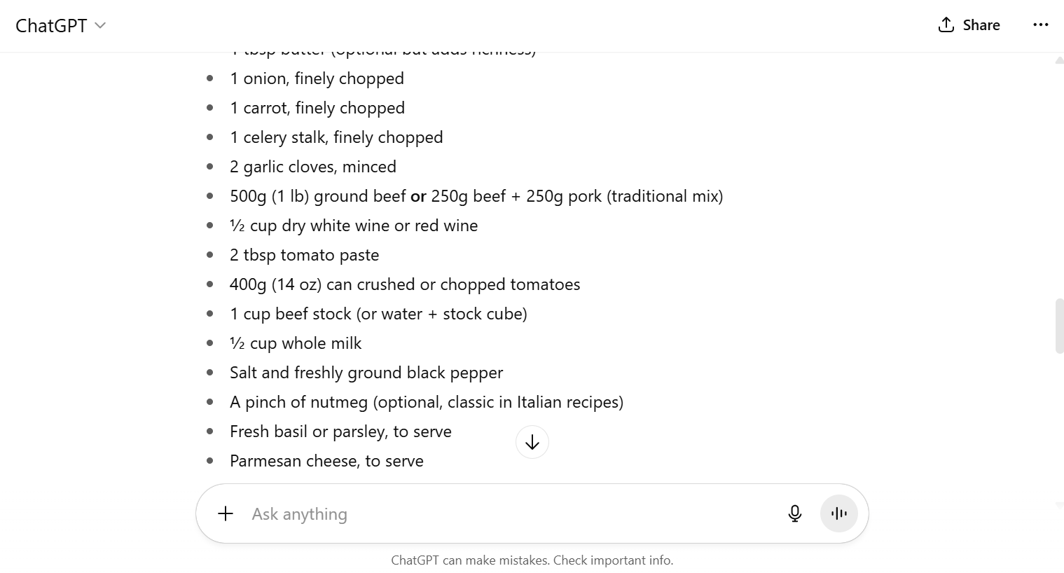 Screenshot of ChatGPT in action. Source: Tech.co testing