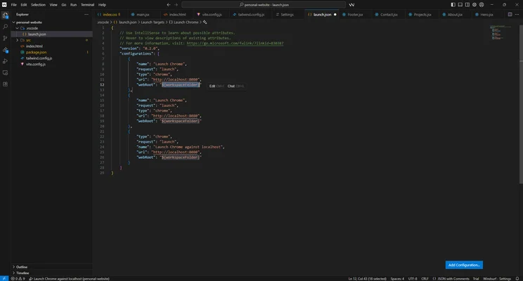 Debugging a personal website created on Windsurf. Source: Tech.co testing