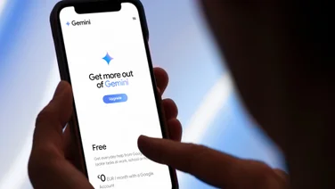 Person looking at Gemini on phone