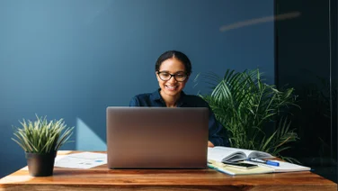 Person working on laptop