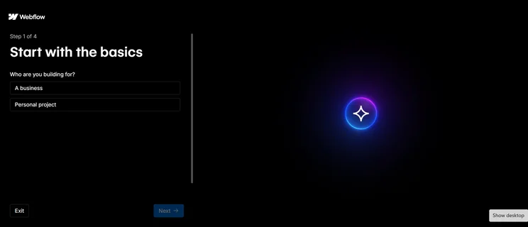 Screenshot of Webflow AI designer in action. Source: Tech.co testing