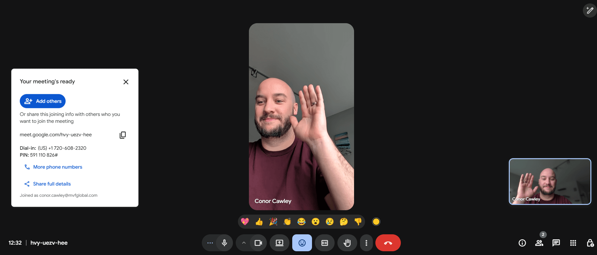 Google Meet Meeting interface