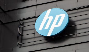 HP logo on office building