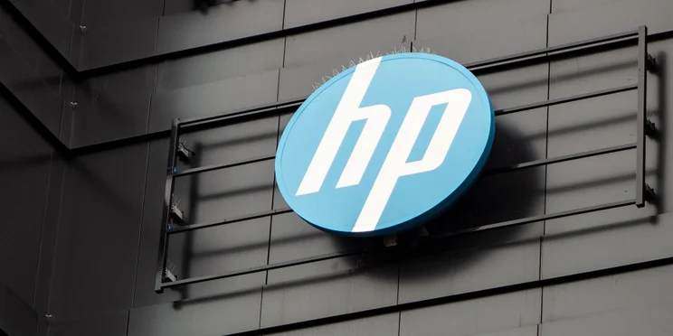 HP logo on office building