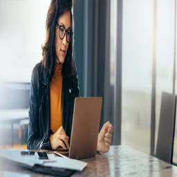 Person working on laptop