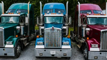 Three parked trucks