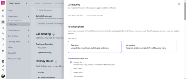 Call routing on Dialpad. Source: Tech.co