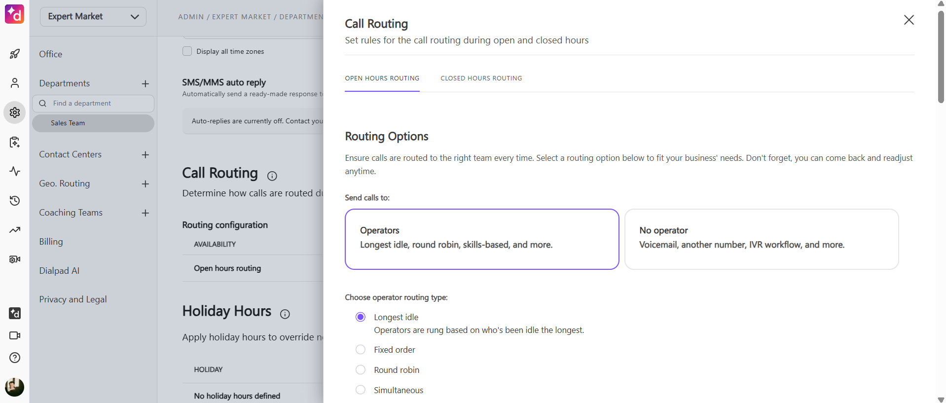 Call routing on Dialpad. Source: Tech.co