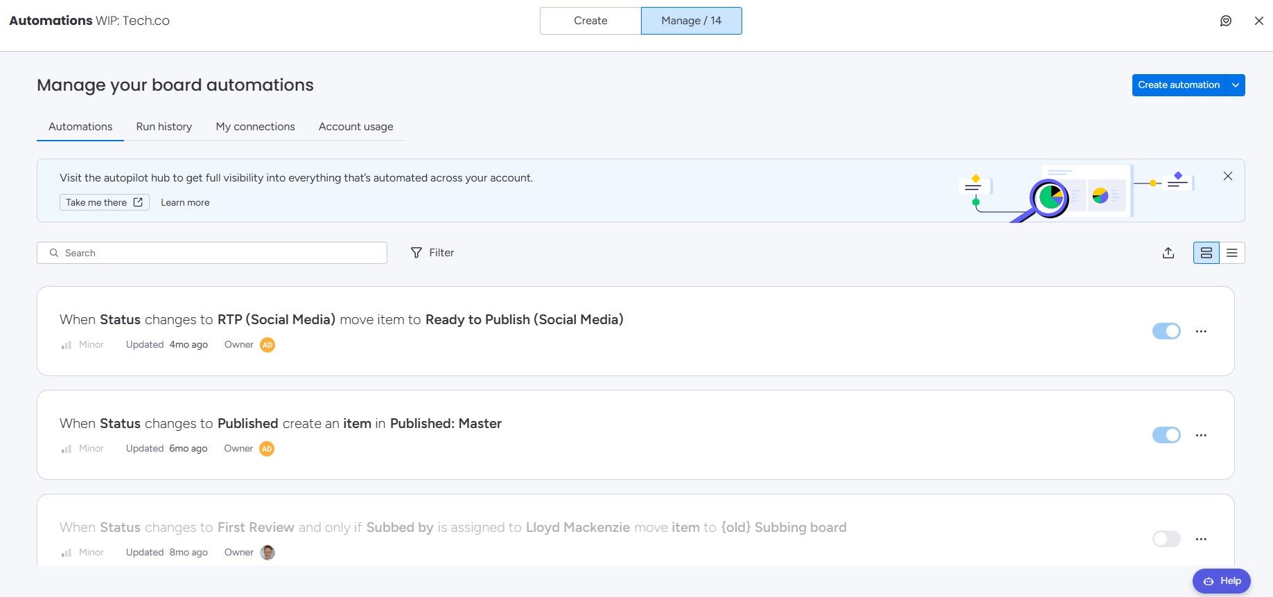monday AI building automations home