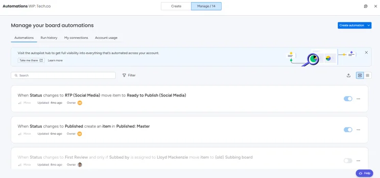 monday AI building automations home